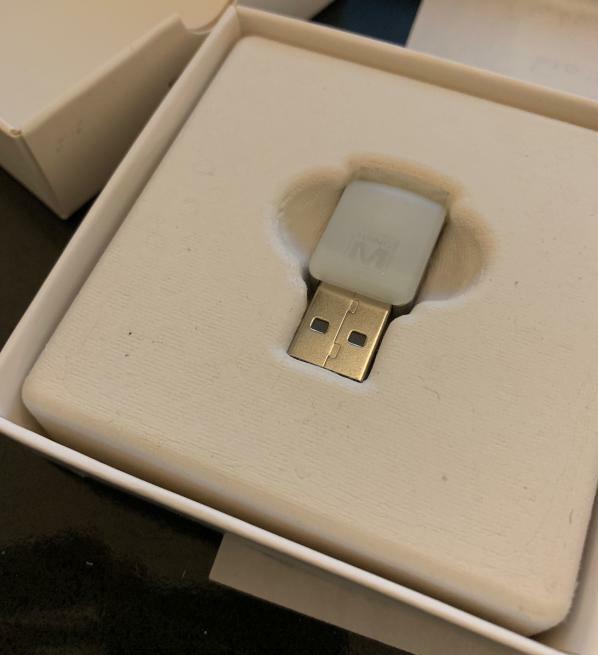 The Blink(1) USB Stick in its packaging
